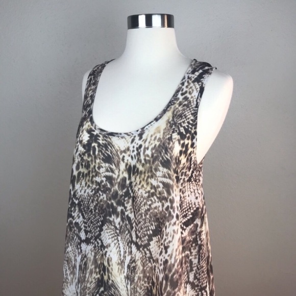 Show me your Mumu Snake Print Hi Low Tunic Top - Picture 2 of 5